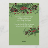 カスタムレッドベリーグリーンホリー植物株 シーズンカード (裏面)