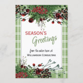 カスタムレッドベリーグリーンホリー植物株 シーズンカード (正面)