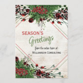 カスタムレッドベリーグリーンホリー植物株 シーズンカード (正面)
