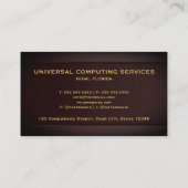 カスタムレッドマルーン金ゴールドプロフェッショナル 名刺 (裏面)