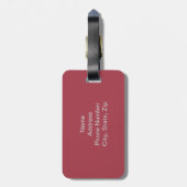 カスタムレッドラブダイヤモンドハートラゲージタグ ラゲッジタグ (裏面縦)