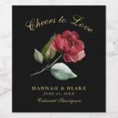 カスタムレッドローズ応援ズトゥラブ ワインラベル (シングルラベル)