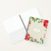 カスタムレッドローズ金ゴールド結婚ズブライダルシャワーシック ノートブック (内部)