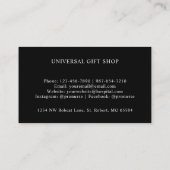 カスタムレッド白黒ストライプ水玉模様モノグラム 名刺 (裏面)