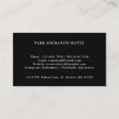 カスタムレッド白黒ストライプ水玉模様モノグラム 名刺 (裏面)