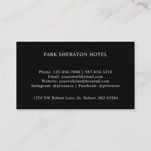 カスタムレッド白黒ストライプ水玉模様モノグラム 名刺 (裏面)