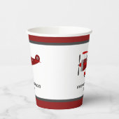 カスタムレッド飛行機誕生日紙カップ 紙コップ (左)