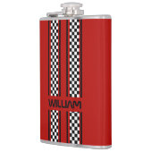 カスタムレッド&ブラックレーススポーツストライプ選手 フラスク (左)