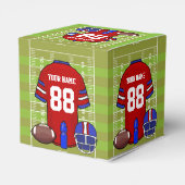 カスタムレッド&ブルーサッカージャージーオンフィールド フェイバーボックス (裏面サイド)