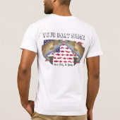 カスタムレディフィッシュボート名シャツ Tシャツ (裏面)