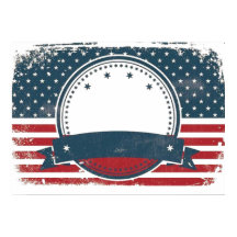カスタムレトロアメリカ国旗のモノグラム