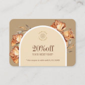 カスタムレトロアーチバラクーポン割引 名刺 (正面)