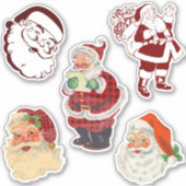 カスタムレトロカットサンタクロース5のクリスマスパック シール (正面)