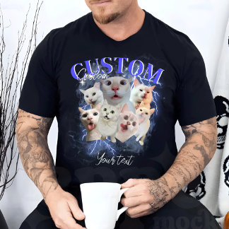カスタムレトログラフィック90sペットブートレッグ tシャツ
