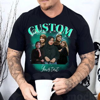 カスタムレトログラフィック90sペットブートレッグ tシャツ