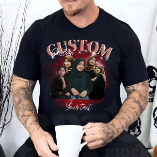 カスタムレトログラフィック90sペットブートレッグ tシャツ
