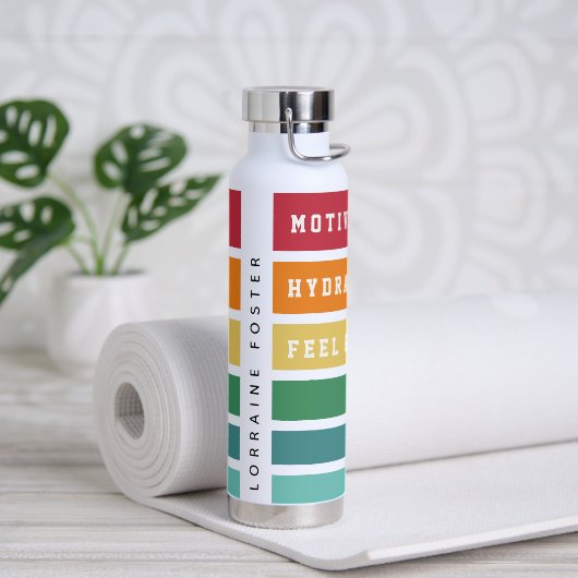カスタムレトロストライプ意欲を起こ、水和感じ物、LNG ウォーターボトル (ヨガ)