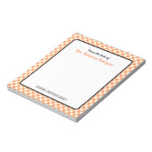 カスタムレトロチェックパターン学校心理学者 ノートパッド (回転)