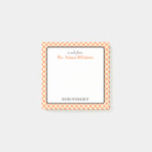 カスタムレトロチェックパターン学校心理学者 ポストイット (正面)