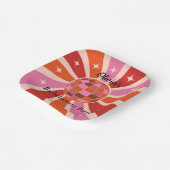 カスタムレトロディスコボール独身最後のパーティー ペーパープレート (傾斜あり)