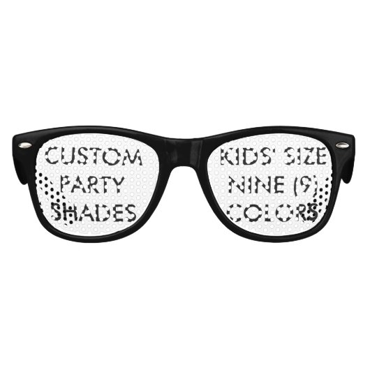 カスタムレトロパーソナライズされたパーティーシェード空白の キッズサングラス (正面)