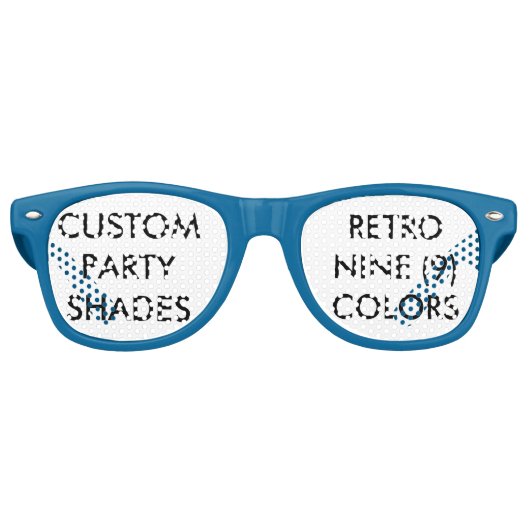 カスタムレトロパーソナライズされたパーティーシェード空白の レトロサングラス (正面)