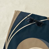 カスタムレトロパーソナライズされたブルーウェーブバチェロレッテ ビーチタオル (インサイチュ)