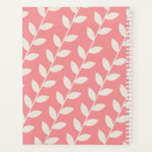 カスタムレトロピンク70s葉柄モノグラム プランナー手帳 (裏面)