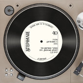 カスタムレトロフェイクレコード音楽40歳の誕生日 招待状