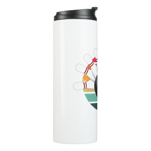 カスタムレトロボーリングピンのチームとプレイヤー名 タンブラー (回転左)