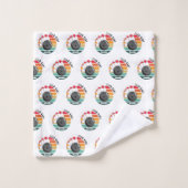 カスタムレトロボーリングピンのチームとプレイヤー名 バスタオルセット (ウォッシュタオル)