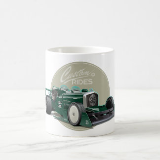 カスタムレトロレースカーコンセプト コーヒーマグカップ