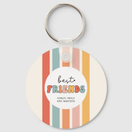 カスタムレトロ友最高の人BFFsかわいいベスティーズのギフト キーホルダー