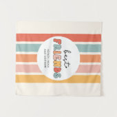 カスタムレトロ友最高の人BFFsかわいいベスティーズのギフト タペストリー (正面(横))