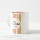 カスタムレトロ友最高の人BFFsかわいいベスティーズのギフト ツートーンマグカップ (正面左)