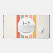 カスタムレトロ友最高の人BFFsかわいいベスティーズのギフト デスクマット (キーボード&マウス)