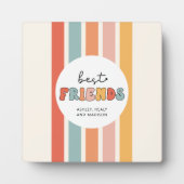 カスタムレトロ友最高の人BFFsかわいいベスティーズのギフト フォトプラーク (正面)