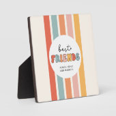 カスタムレトロ友最高の人BFFsかわいいベスティーズのギフト フォトプラーク (正面)