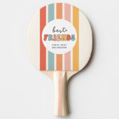 カスタムレトロ友最高の人BFFsかわいいベスティーズのギフト 卓球ラケット (正面)