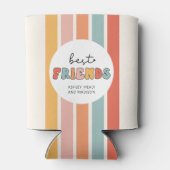 カスタムレトロ友最高の人BFFsかわいいベスティーズのギフト 缶クーラー (裏面)