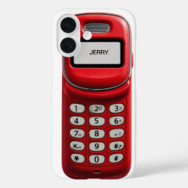 カスタムレトロ押しボタン携帯電話機 iPhone 16ケース