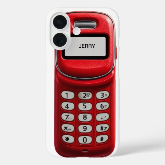 カスタムレトロ押しボタン携帯電話機 Case-Mate iPhoneケース (裏面)