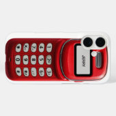 カスタムレトロ押しボタン携帯電話機 Case-Mate iPhoneケース (裏面 (横))