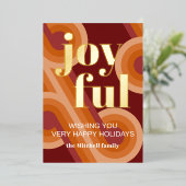 カスタムレトロ抽象芸術波芸術パター実在ン金ゴールド 箔シーズンカード (立ち正面)