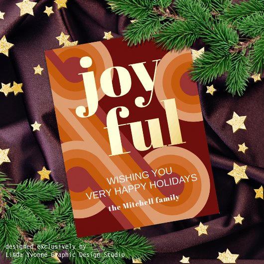 カスタムレトロ抽象芸術波芸術パター実在ン金ゴールド 箔シーズンポストカード