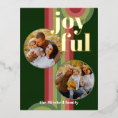 カスタムレトロ抽象芸術波芸術パター実在ン金ゴールド 箔シーズンポストカード (正面)