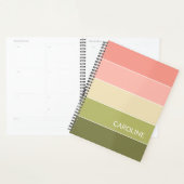カスタムレトロ数々の色ブロックストライプArt Pattern プランナー手帳 (ディスプレー)