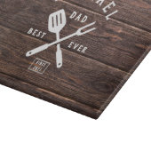 カスタムレトロ最高のパパエバーダークウッ素朴ドプリント カッティングボード (角)