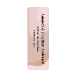 カスタムレトロ波結婚差出人住所 ラベル