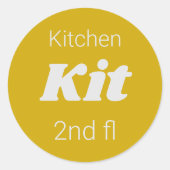 カスタムレトロ移動ステッカー ラウンドシール (正面)